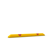 Park and guide barrier | 1.65 m, yellow with red reflectors, made of HDPE, | 4 red prismatic reflectors pre-assembled, | 3 holes for screwing on